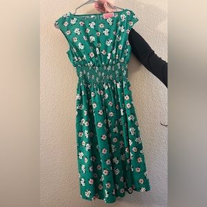 Green Kate Spade floral midi dress